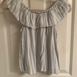 Girls SO Ruffle Neckline Top